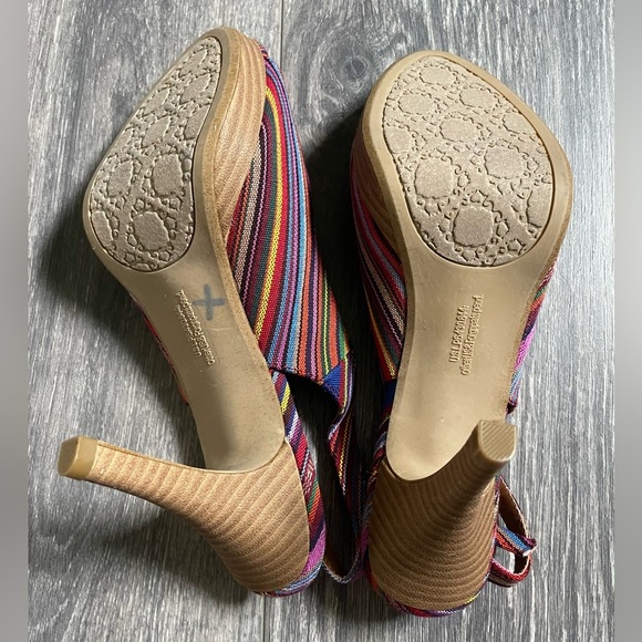 NEW tribal print slingback heels, never worn - Picture 7 of 8